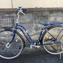 【27インチ自転車】6段変速　LEDオートライト付　美品❗️チェーン、前タイヤ、鍵新品❗️スペアキーあり　若林自転車　膳所店SALE中❗️の画像