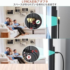 L字型 RCA変換アダプタ 24K金メッキの画像