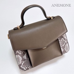 【超美品】ANEMONE アネモネ グレーレザーパイソンスネーク...