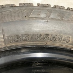 スタッドレスタイヤ　4本　155/65R14の画像