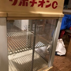 昭和レトロ卓上冷蔵ショーケース4面ガラスサンデン製稼働品