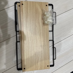新品未使用 二層木目調、テーブル収納ラックの画像