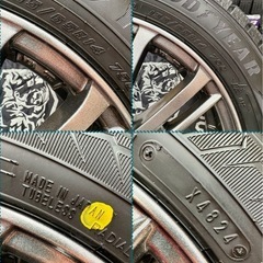 商談中」①155/65R14 新品冬用タイヤ4本と美品中古ホイールと