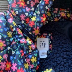 baby GAP 花柄くま耳ダウンジャケットの画像