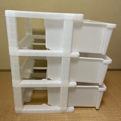 ①カラーボックス 収納ボックス 衣装ケース たんす 3段の画像