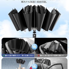 新品未使用　折りたたみ傘 逆折り式傘 折り畳み傘 日傘 ワンタッチ 自動開閉の画像