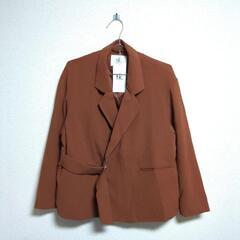 新品 tk. タケオキクチ タイロッケンジャケット ユニセックス タグ付き 茶色の画像