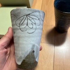 未使用信楽の蒼ビアカップペアの画像