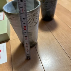 未使用信楽の蒼ビアカップペアの画像