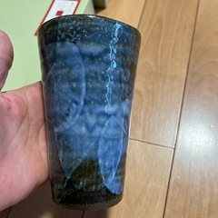 未使用信楽の蒼ビアカップペアの画像