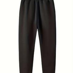 20%オフ新品☆170フード付きフリース裏起毛長袖プルオーバーとパンツセット - ポリエステルベーシック無地ポケット付き、レギュラーフィットニット生地で秋冬暖かく、アウトドア用、厚手①の画像