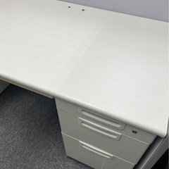 プラス スチールOAデスク 幅120cm 片袖机 3段 事務机 ...