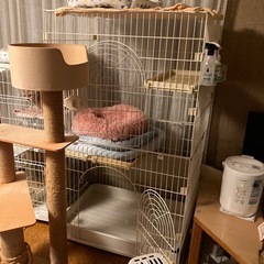 【タイムセール】分解しました。大型3段猫ケージ