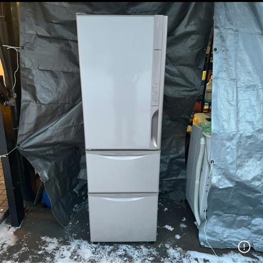 【HITACHI】 《良品》 日立 3ドア 冷凍冷蔵庫 容量315L 冷凍室66L 冷蔵庫249L R-K320FVL 2015年製