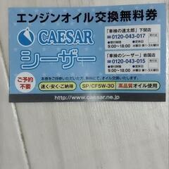シーザーのオイル交換無料券