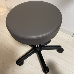 スツール OR グレー エステスツール 高さ約38.5-50.5cm 丸椅子 キャスター 高さ調整の画像