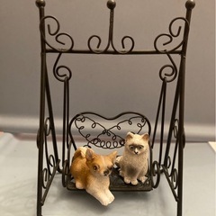 オブジェ 猫 犬 ブランコ