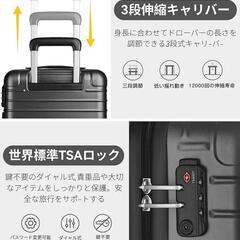 スーツケース 機内持ち込み Mサイズ PC100%素材 耐衝撃 軽量 　 TSAロック搭載 ファスナー式 旅行 ビジネス 出張 40L 1-3泊 ブルー

値下げ不可の画像