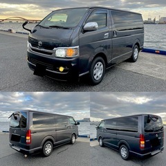 トヨタハイエースバーンロングスパーGLグレー検車有りすぐ乗れます