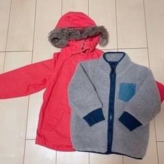 キッズ　ジャケット　ボアジャケット　DILASH 3way 110cm アウター　ジャケットの画像