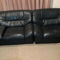 Second Hand Leather Couch Set | ...
