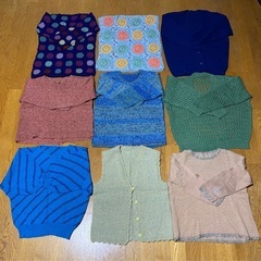 手編みベストなどニット衣類36着まとめての画像