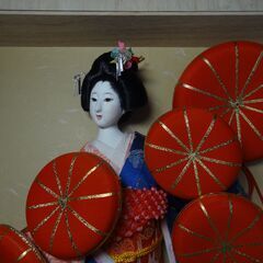 日本人形　七枚笠　額飾り　美品の画像