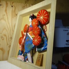 日本人形　七枚笠　額飾り　美品の画像