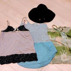 レディース 🖤 キャミソール＆帽子 <used>の画像