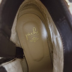 【piche（abahouse）】ダークブラウン レザーショートブーツ　23㎝　定価2万くらいの画像
