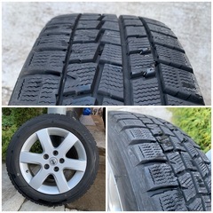 セレナ　スタッドレス＆アルミ　4本セット　ダンロップ　ウィンターマックスWM01　195/65R16　2018年製の画像