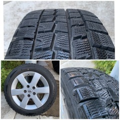 セレナ　スタッドレス＆アルミ　4本セット　ダンロップ　ウィンターマックスWM01　195/65R16　2018年製の画像