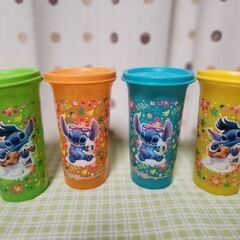 TUPPERWAREタッパーウェア蓋つきタンブラー　スティッチ