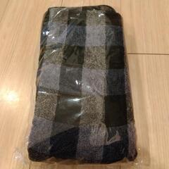 無印良品　バスタオル　ふっくらパイル　グリーンチェックの画像
