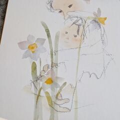 いわさきちひろ　色紙　中古の画像