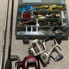 バス釣り用　ベイトとスピニングの豪華セットです。の画像