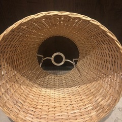 電気傘　網目　和風　円形蛍光灯　電球の画像