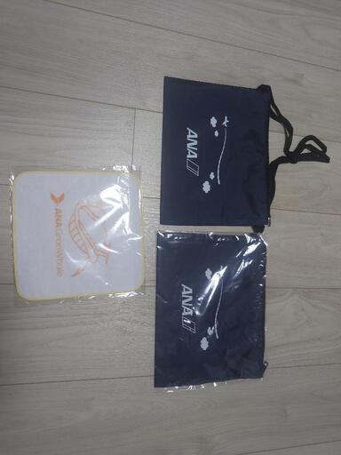 【未使用】ANA ポーチ2つ\u0026ハンドタオル