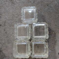 惣菜入れガラス皿　5個セット　中古の画像