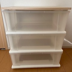 カラーボックス(3段天板付き)