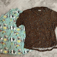 メンズ半袖柄シャツ
