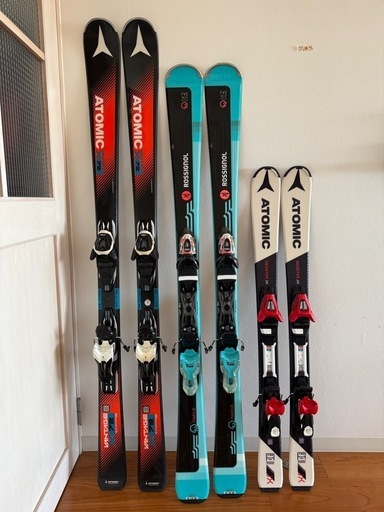 スキー板　アトミック2本、ロシニョール1本