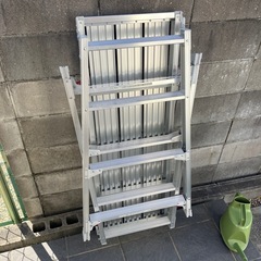 長谷川工業 伸縮式アルミ足場台(天板幅広) シルバー DRSW-...