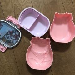 最終値下げ新学期！新生活！美品アナ雪、限定キティー弁当箱セットの画像