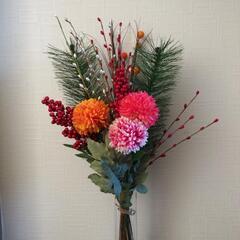 造花　13本　松　ポンポン菊など