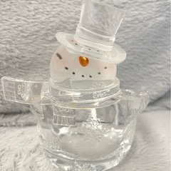 美品 ガラス小物入れ 雪だるま クリスマスマーケット ガラス瓶 小物入れ ガラス容器の画像