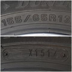 スズキアルトラパン純正アルミホイール13インチ4本スタッドレス155/65R13の画像