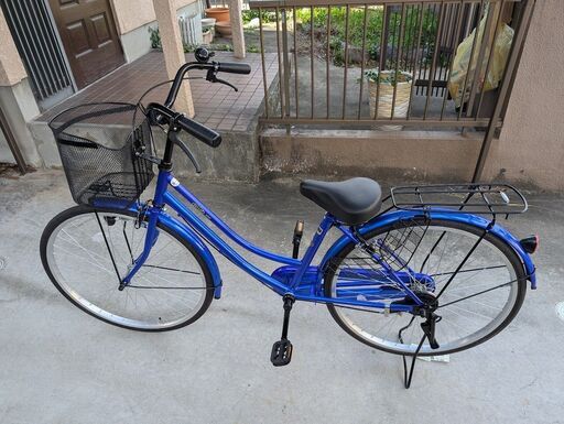 ブルー26インチの自転車　ほぼ新品