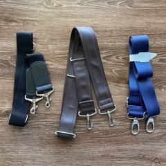 Porter〔ポーター〕ショルダーベルト・ブラウン。他ショルダーベルト2本〔未使用品〕。ブラック&ブルー。の画像