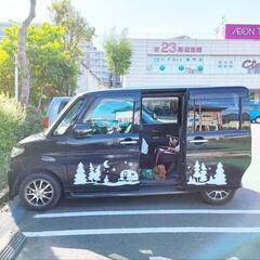 タントカスタム 車検あり カーステッカー付